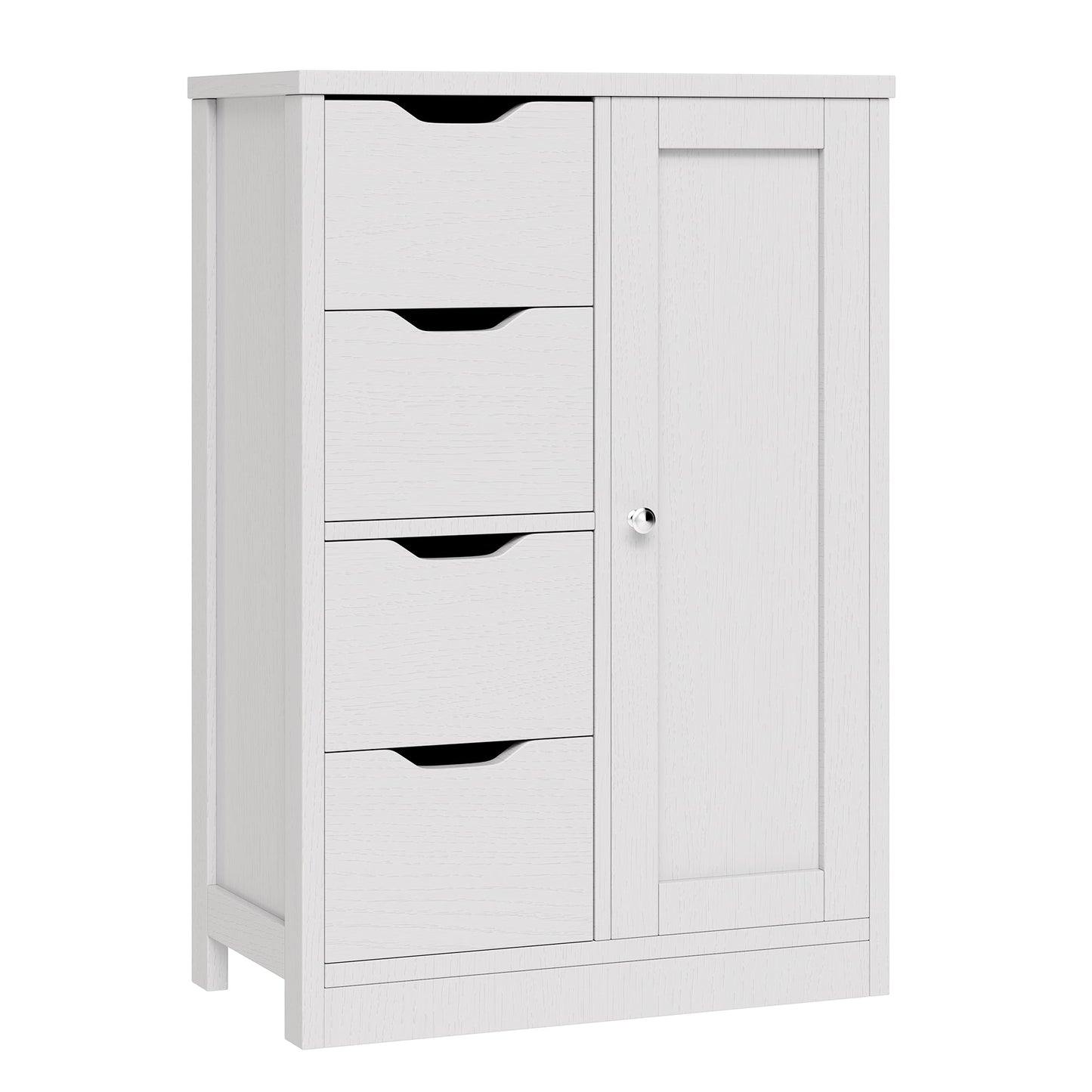 sobaniilowholesale Bathroom Floor Storage Cabinet  with 4 Drawers and 1 Cupboard