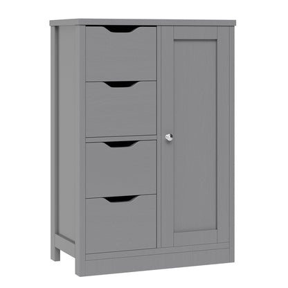 sobaniilowholesale Bathroom Floor Storage Cabinet  with 4 Drawers and 1 Cupboard