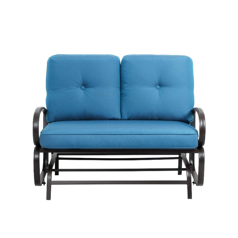 sobaniilowholesale 2-Seat Outdoor Loveseat With Fabric Cushions#color_blue