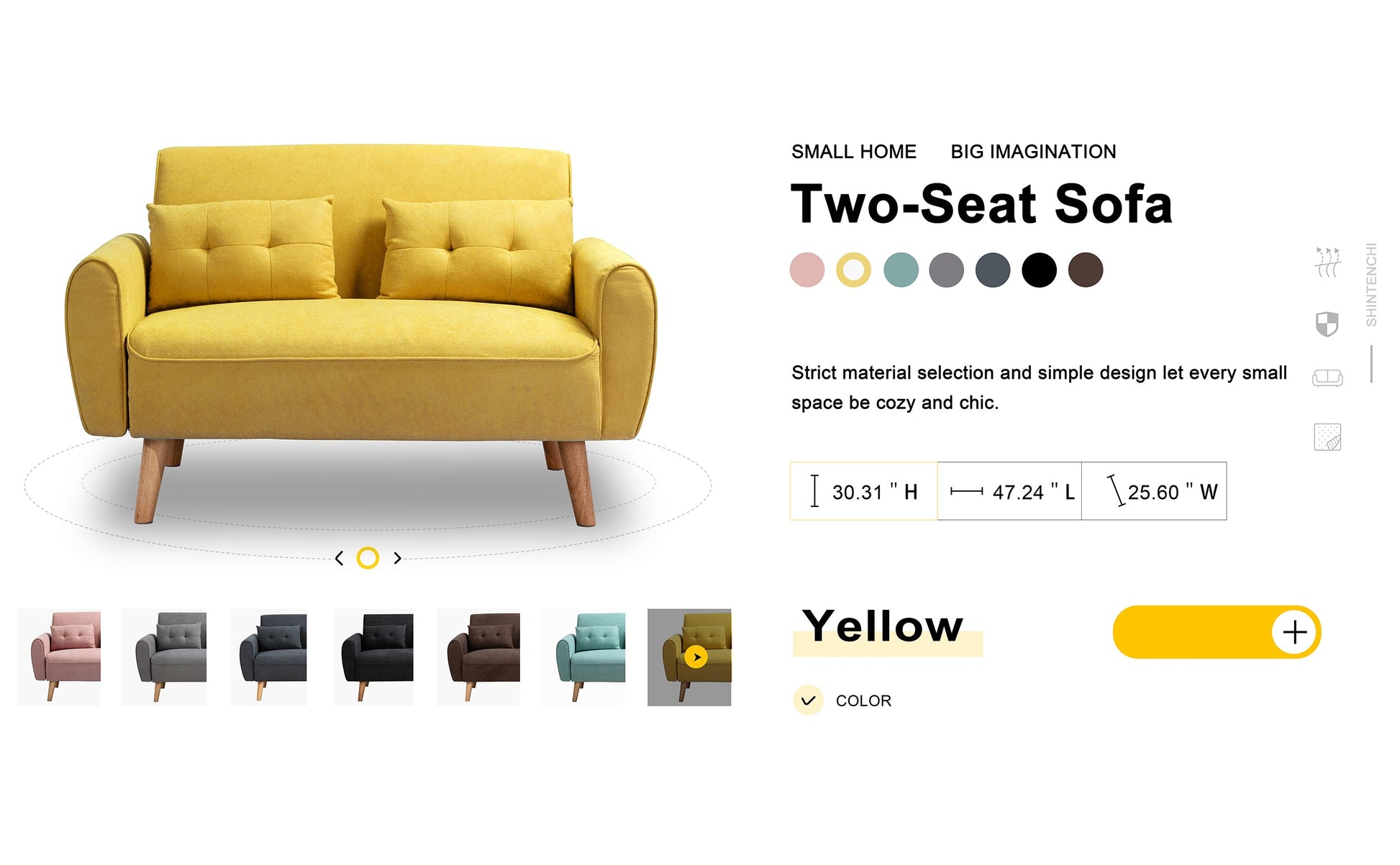 Livingroom sofa set #color_yellow