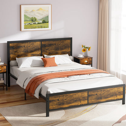 sobaniilowholesale Twin Bed Frame with Headboard and Footboard, Strong Steel Slat Support