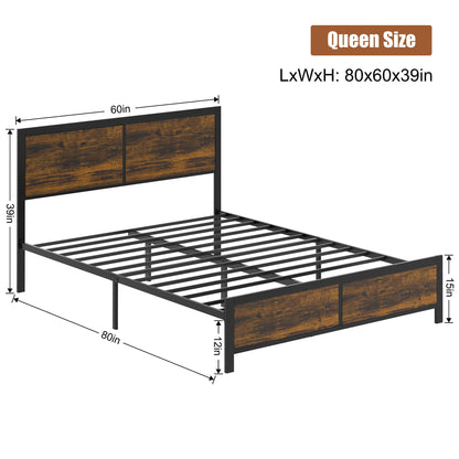 sobaniilowholesale Twin Bed Frame with Headboard and Footboard, Strong Steel Slat Support