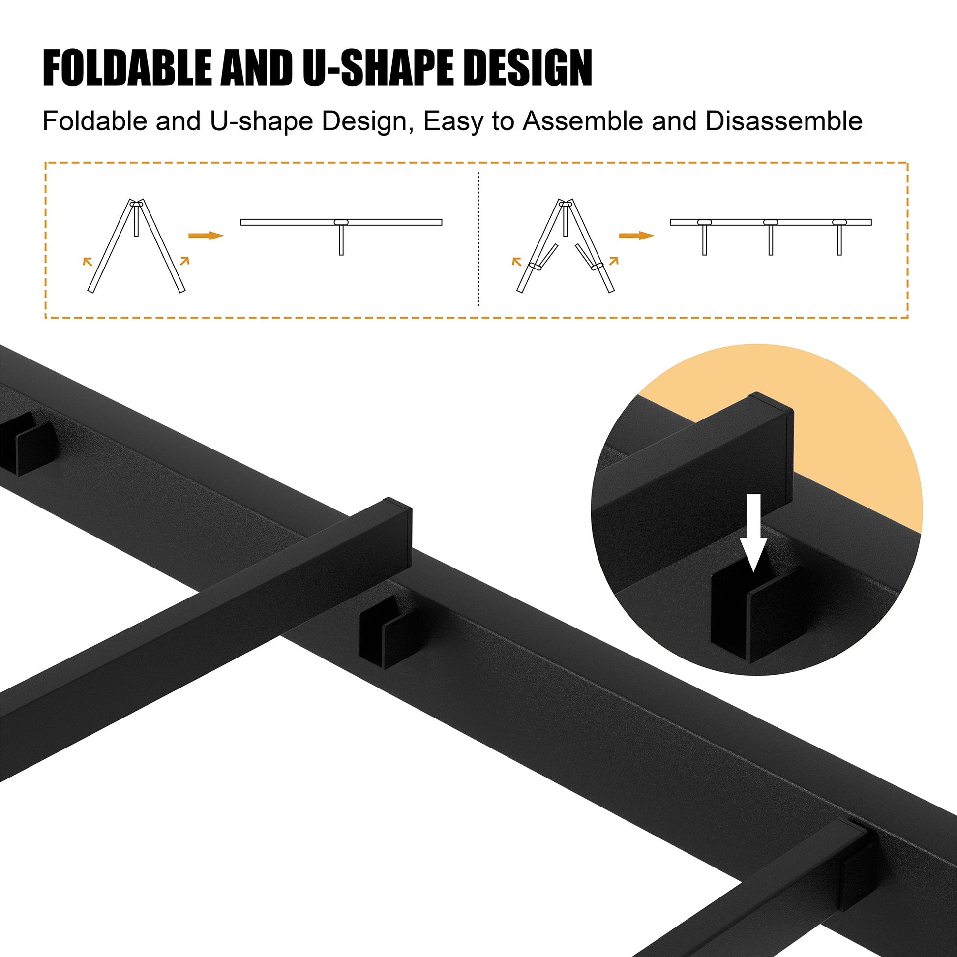 sobaniilowholesale Twin Bed Frame with Headboard and Footboard, Strong Steel Slat Support