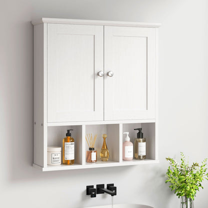 sobaniilowholesale Bathroom Wall Cabinet with 2 Door &Adjustable Shelves