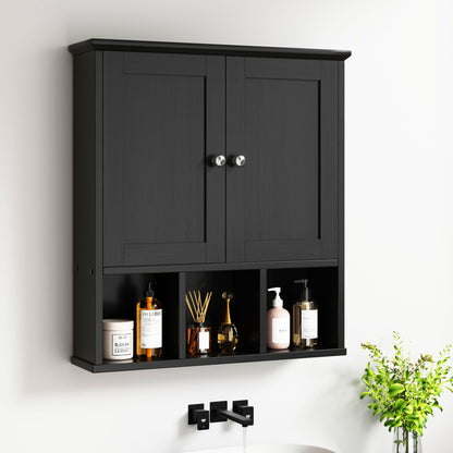 sobaniilowholesale Bathroom Wall Cabinet with 2 Door &Adjustable Shelves