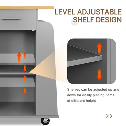 sobaniilowholesale Kitchen Island Rolling Cart with Storage Cabinet, Coffee Bar (7404392186032)