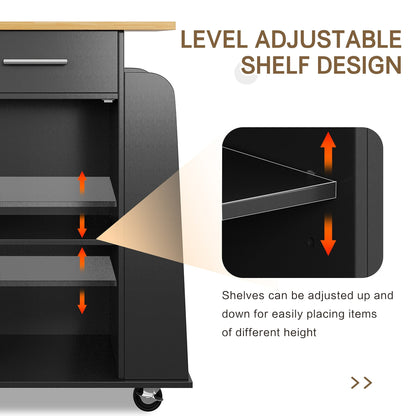 sobaniilowholesale Kitchen Island Rolling Cart with Storage Cabinet, Coffee Bar (7404392186032)