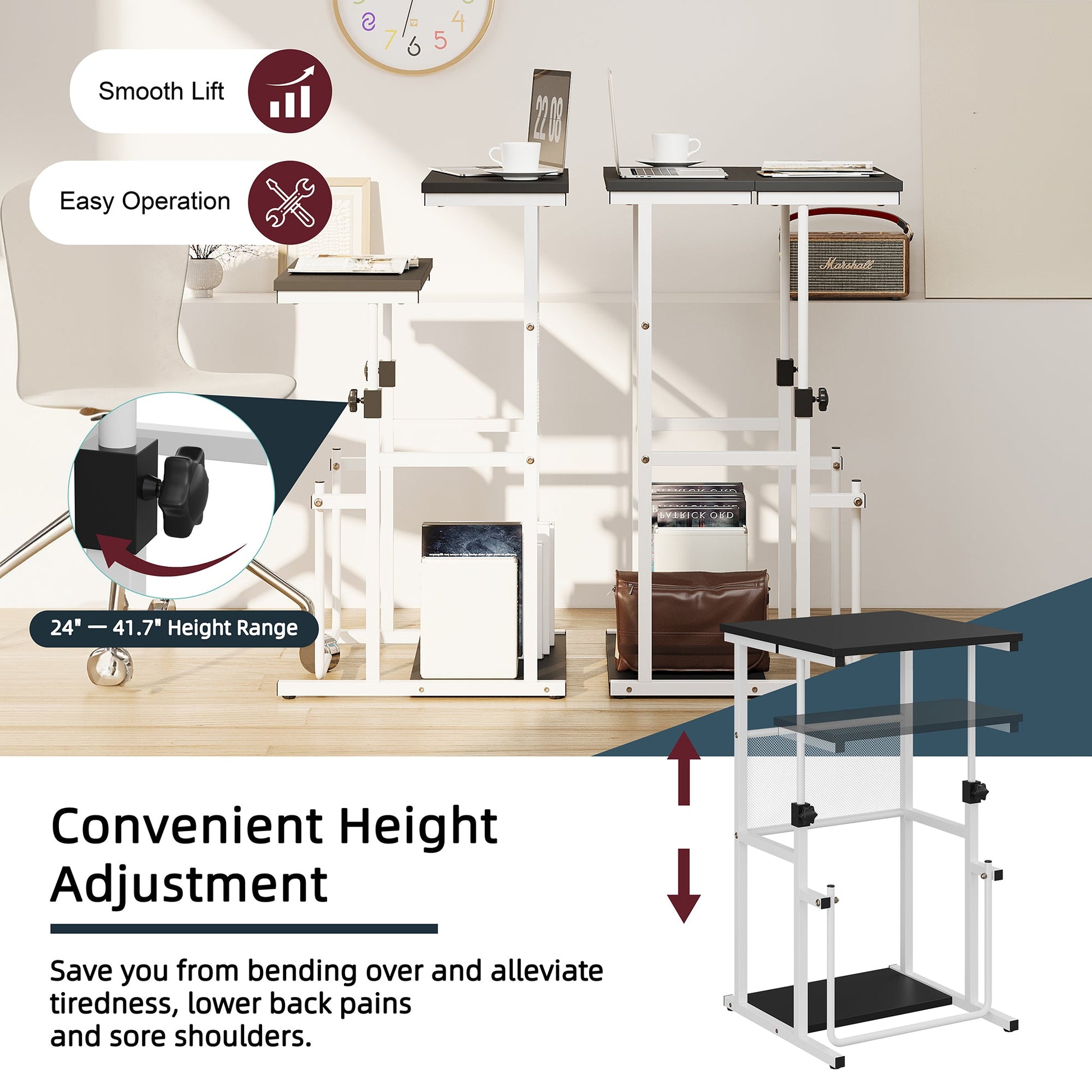 sobaniilowholesale  Home Office Computer Desk with Monitor Stand, Stable Design Writing Desk¡ꡧClearance¡ê?