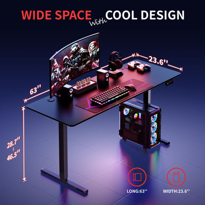 sobaniilowholesale Electric Office Ergonomic Standing Desk 1.2m / 1.4m / 1.6m With Black Metal Table Base (7709669294256)