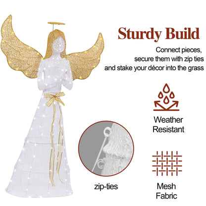 sobaniilowholesale Christmas Standing Angel 3D Extra Large Light Holiday Display Family Set (7729628446896)