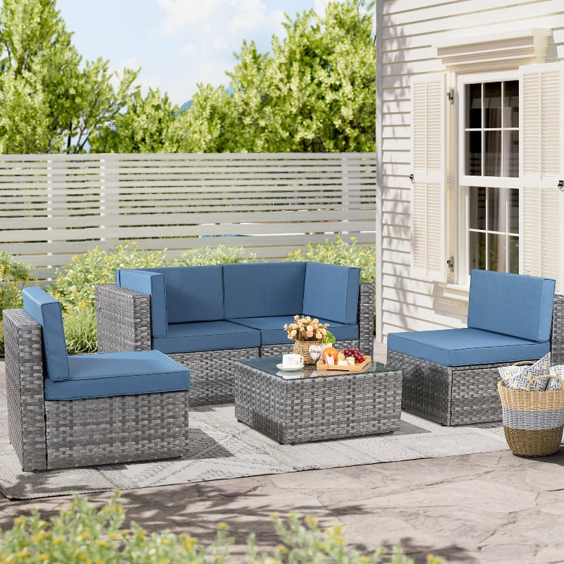 sobaniilowholesale Patio Furniture 5 Pieces Outdoor Sectional Sofas