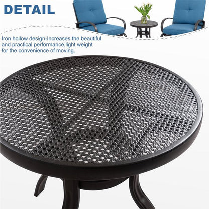 sobaniilowholesale 3-Piece Outdoor Bistro Set, Metal Frame#color_blue (7047147192496)