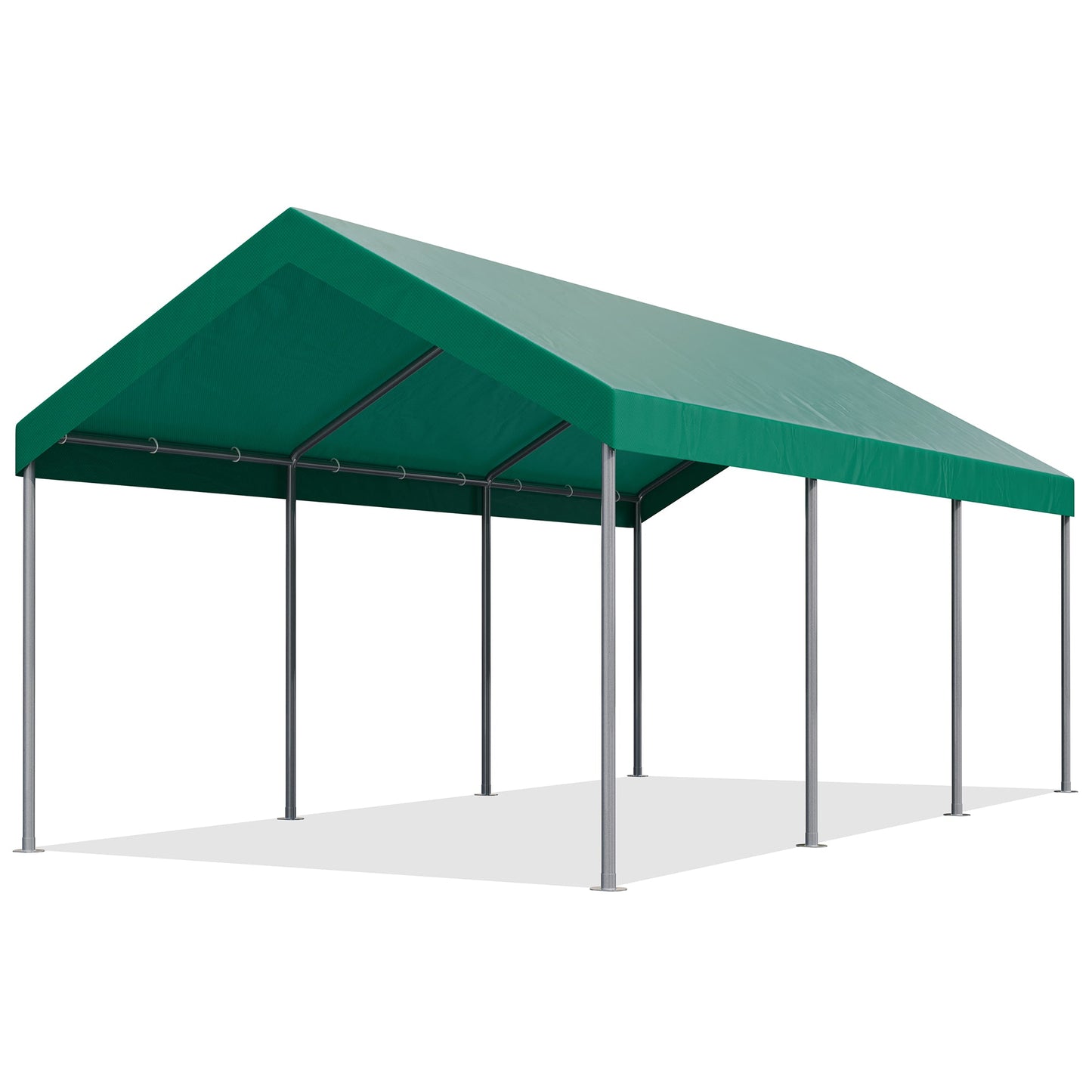 sobaniilowholesale Carport 10 x 20 ft Heavy Duty Carport Car Canopy with Powder-Coated Steel Frame,  Shelter Party Tent with 180g PE Tarp for Wedding, Garden (7404386713776)