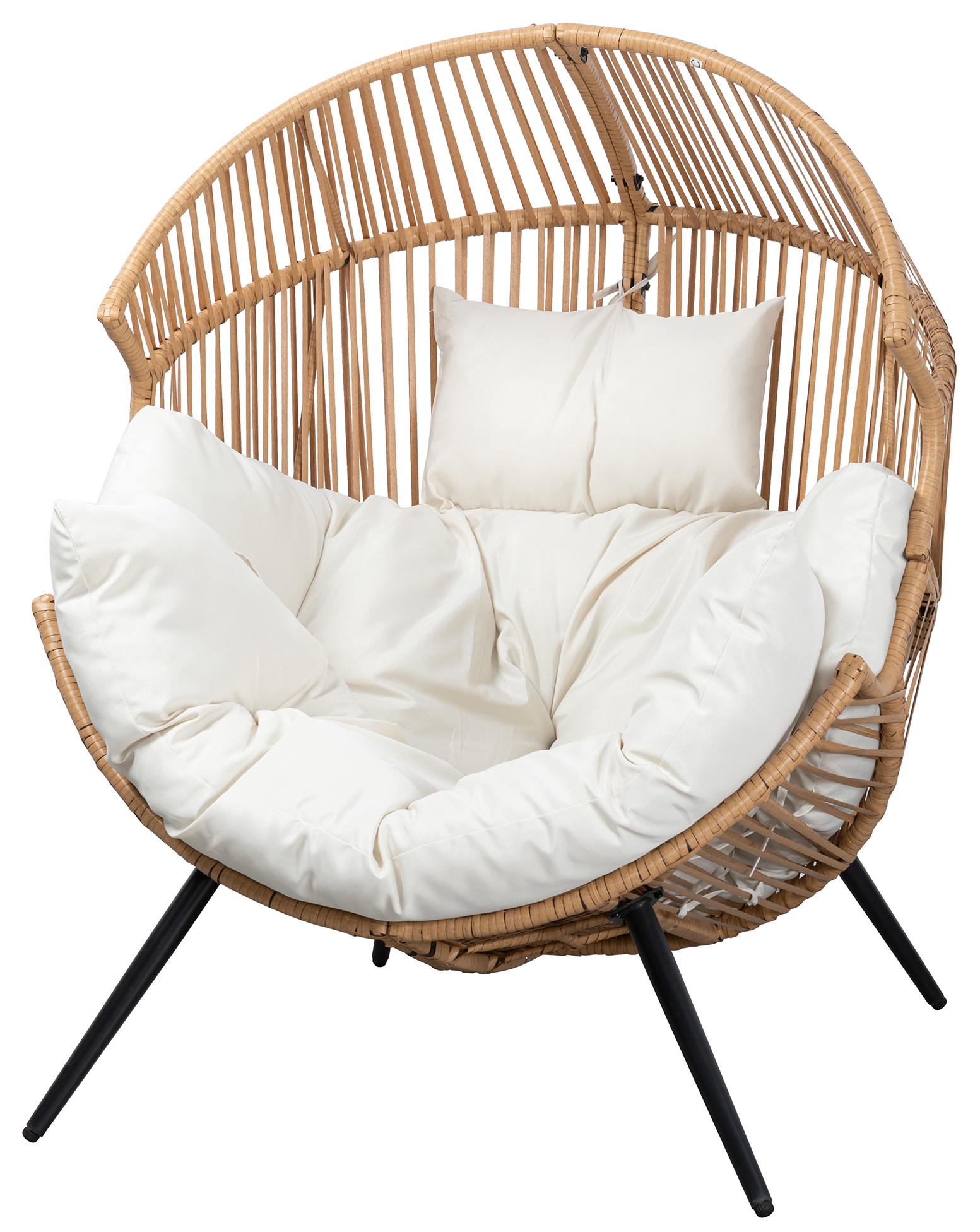 sobaniilowholesale Egg Chair Outdoor Patio Chair,Oversized Lounger Chair with Cushion Egg Basket Chair for Indoor Outside Balcony Backyard (7562912366768)