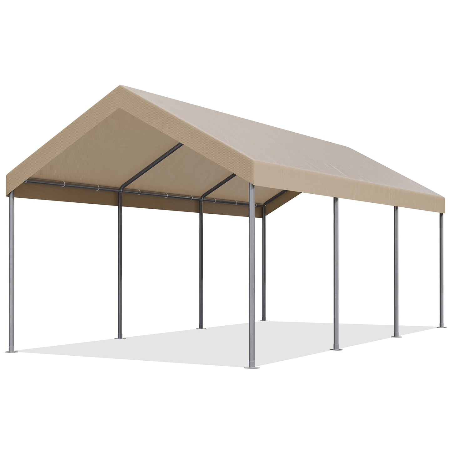 sobaniilowholesale Carport 10 x 20 ft Heavy Duty Carport Car Canopy with Powder-Coated Steel Frame,  Shelter Party Tent with 180g PE Tarp for Wedding, Garden (7404386713776)