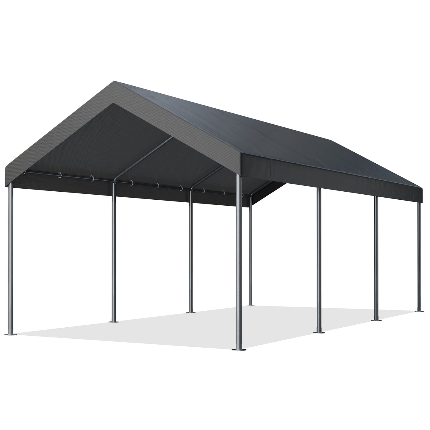 sobaniilowholesale Carport 10 x 20 ft Heavy Duty Carport Car Canopy with Powder-Coated Steel Frame,  Shelter Party Tent with 180g PE Tarp for Wedding, Garden (7404386713776)