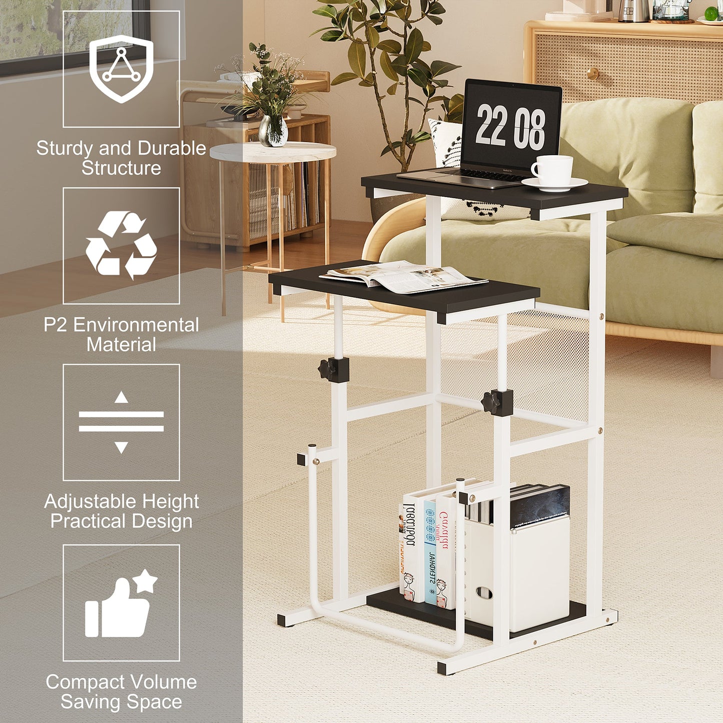 sobaniilowholesale  Home Office Computer Desk with Monitor Stand, Stable Design Writing Desk¡ꡧClearance¡ê?