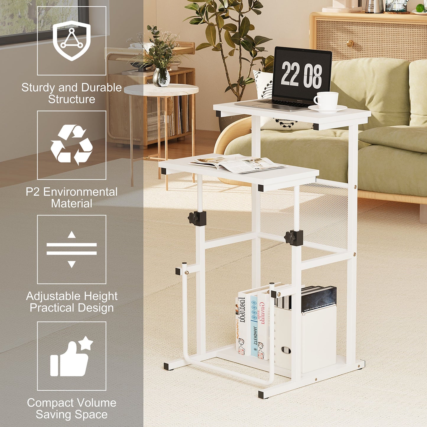 sobaniilowholesale  Home Office Computer Desk with Monitor Stand, Stable Design Writing Desk¡ꡧClearance¡ê?