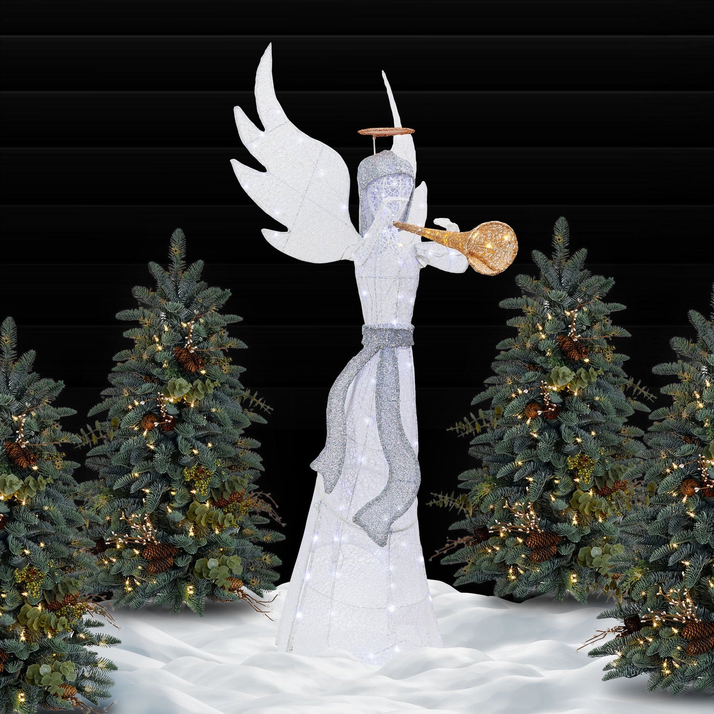 sobaniilowholesale Christmas Standing Angel 3D Extra Large Light Holiday Display Family Set (7729628446896)