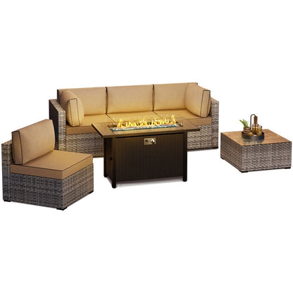 sobaniilowholesale 45" Propane Fire Pit Table 50,000 BTU Steel Gas Fire Pit (7289552863408)