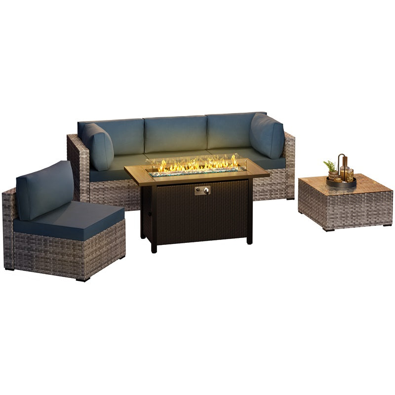 sobaniilowholesale 45" Propane Fire Pit Table 50,000 BTU Steel Gas Fire Pit (7289552863408)