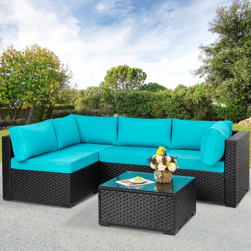 sobaniilowholesale 5 Pieces Outdoor Sectional Sofa, Patio furniture Set#color_blue