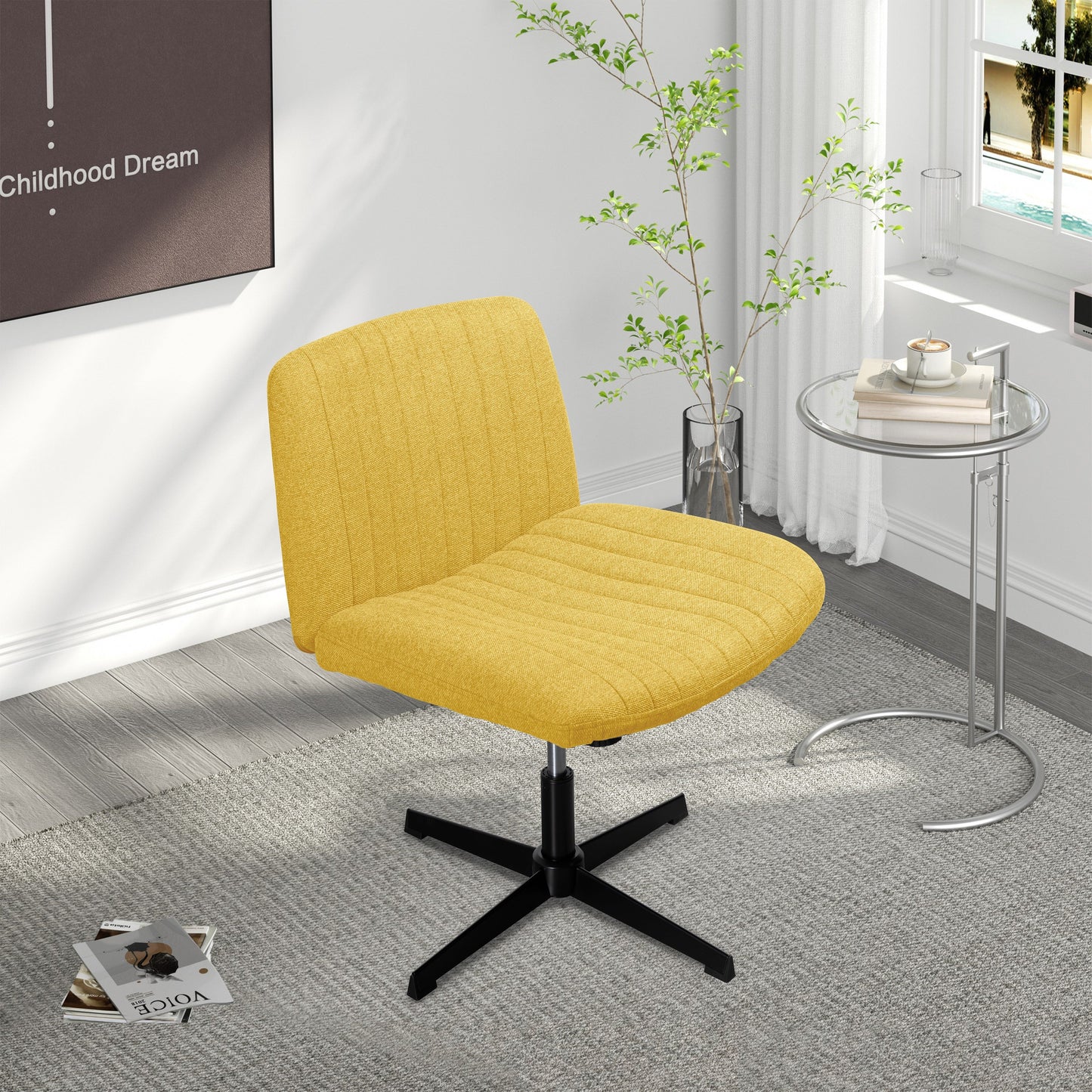 sobaniilowholesale Cross Legged Office Chair Armless Wide Chair Cross Legged Office Chair Computer Chair (7562952802480)