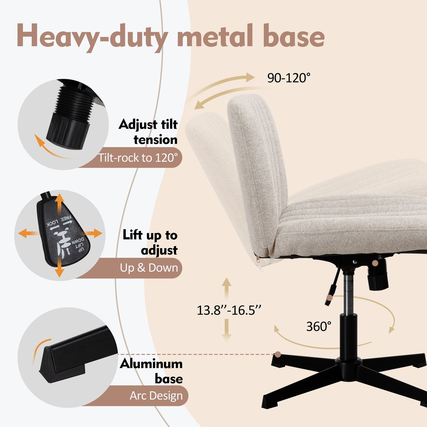 sobaniilowholesale Cross Legged Office Chair Armless Wide Chair Cross Legged Office Chair Computer Chair (7562952802480)