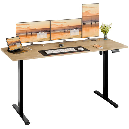 sobaniilowholesale Electric Office Ergonomic Standing Desk 1.2m / 1.4m / 1.6m With Black Metal Table Base (7709669294256)