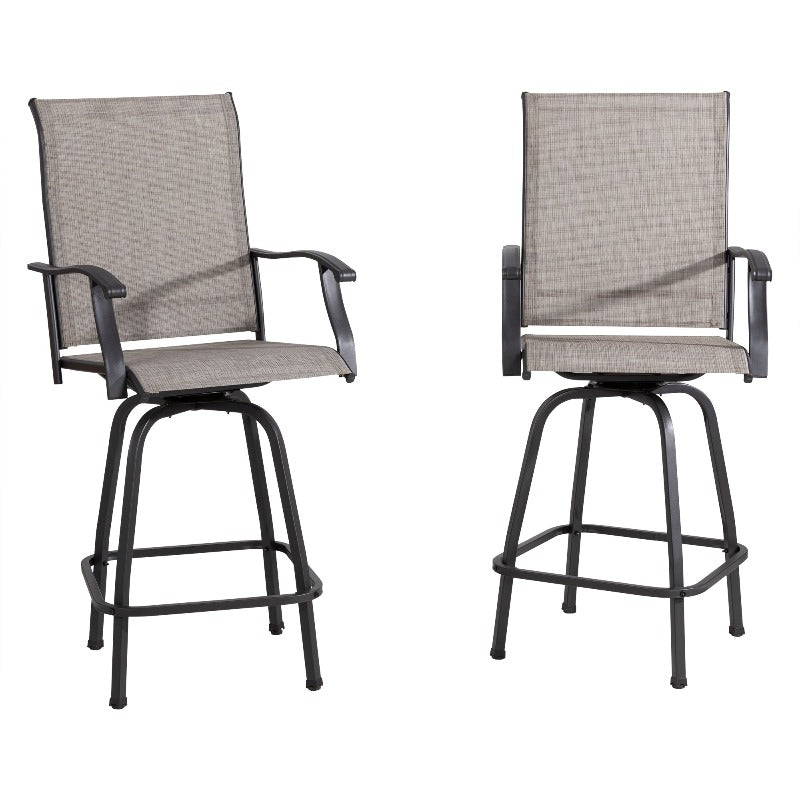 sobaniilowholesale Patio Furniture Outdoor All-Weather Texilene Swivel High Bar Stools Set (7060294140080)