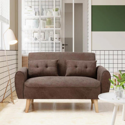 Livingroom sofa set sobaniilowholesale 2-seat 47'' Small Modern Love Seat Sofa#color_brown