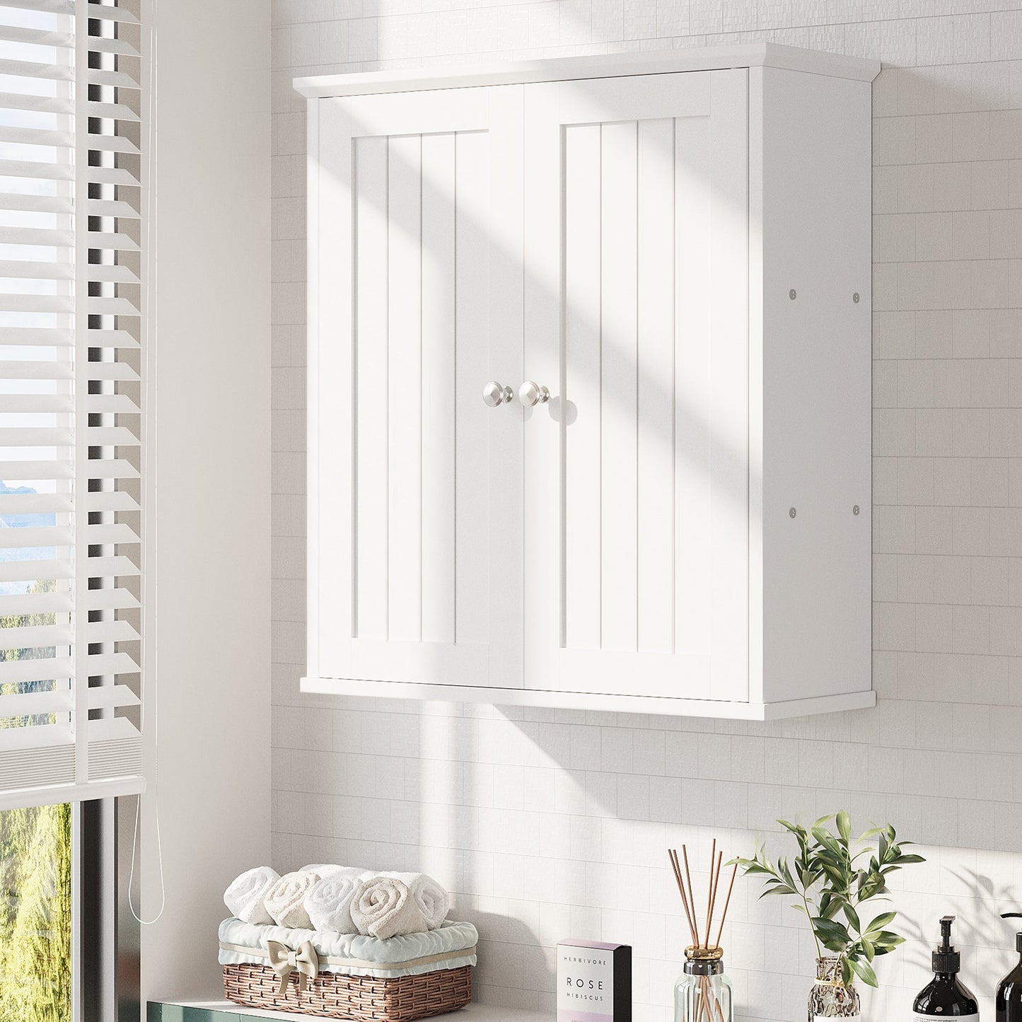 sobaniilo wholesale Bathroom Wall Cabinet with 2 Door & Shelves