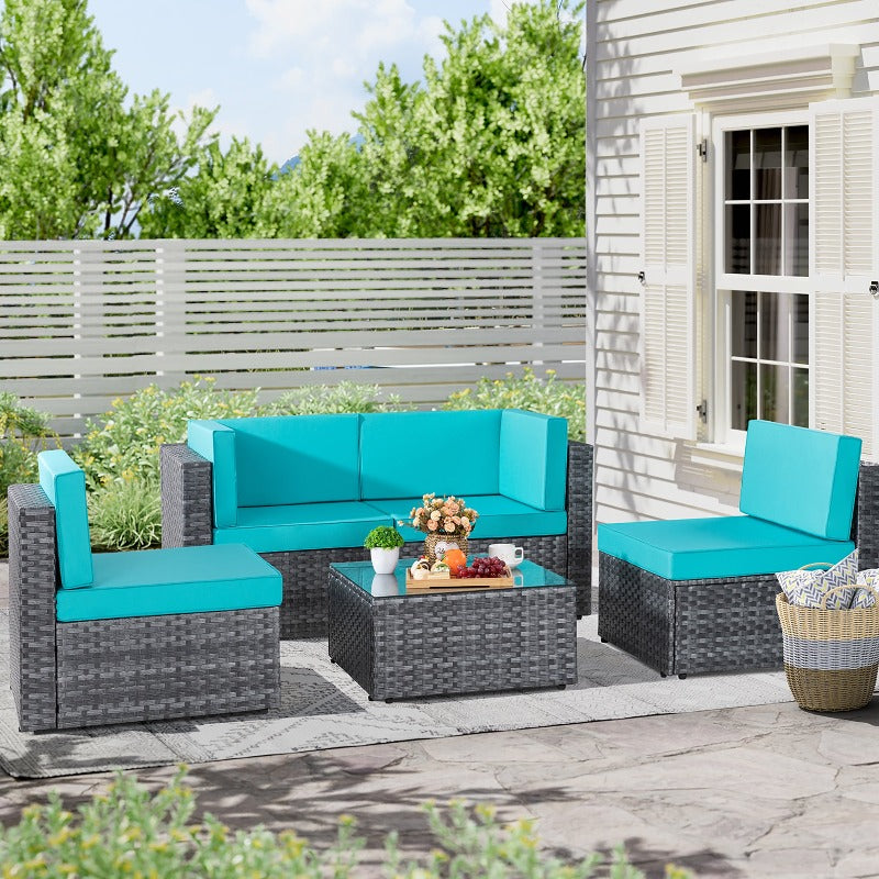 sobaniilowholesale Patio Furniture 5 Pieces Outdoor Sectional Sofas