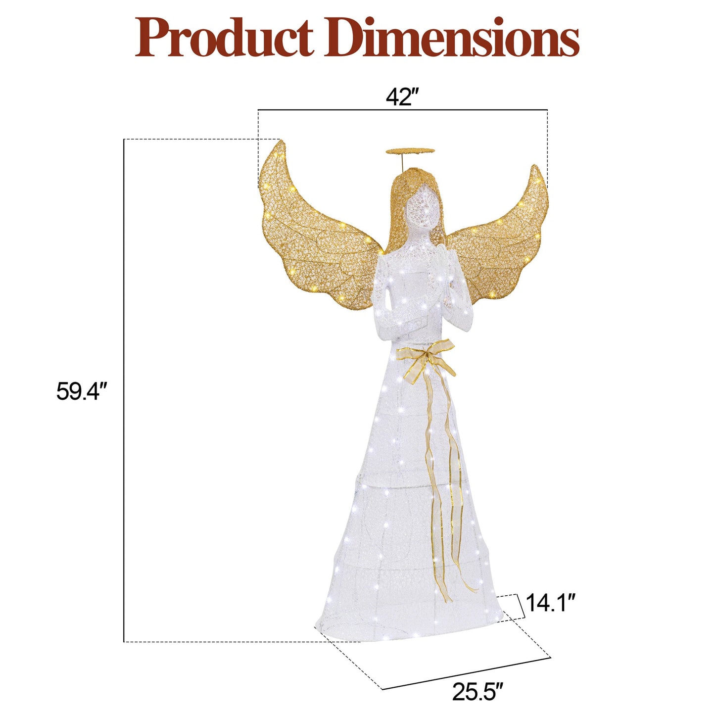 sobaniilowholesale Christmas Standing Angel 3D Extra Large Light Holiday Display Family Set (7729628446896)