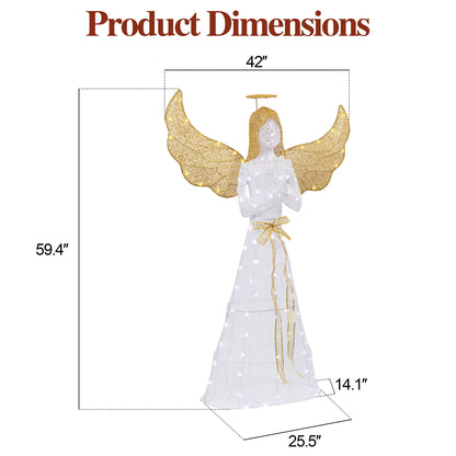 sobaniilowholesale Christmas Standing Angel 3D Extra Large Light Holiday Display Family Set (7729628446896)