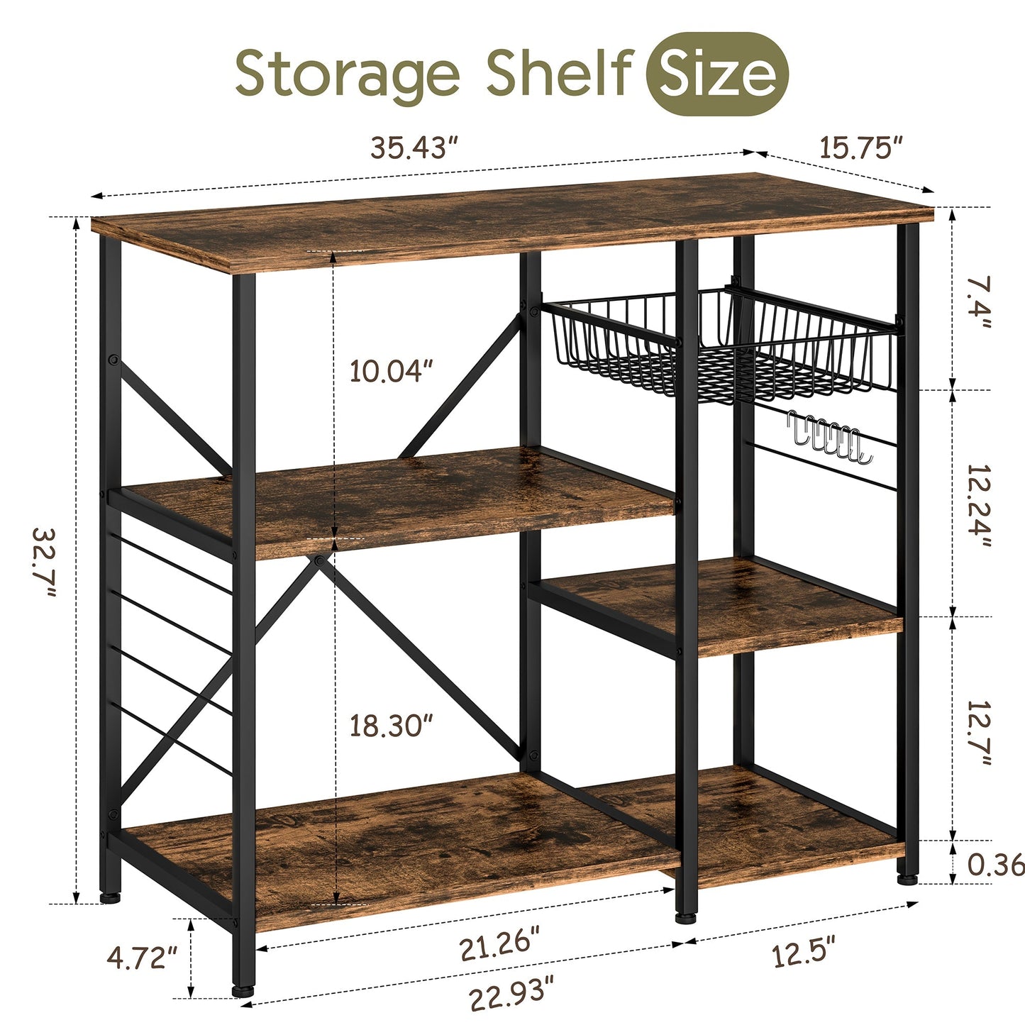 sobaniilowholesale Kitchen Bakers Rack , Coffee Bar Table 4Tiers¡ꡧClearance¡ê? (7664699441328)