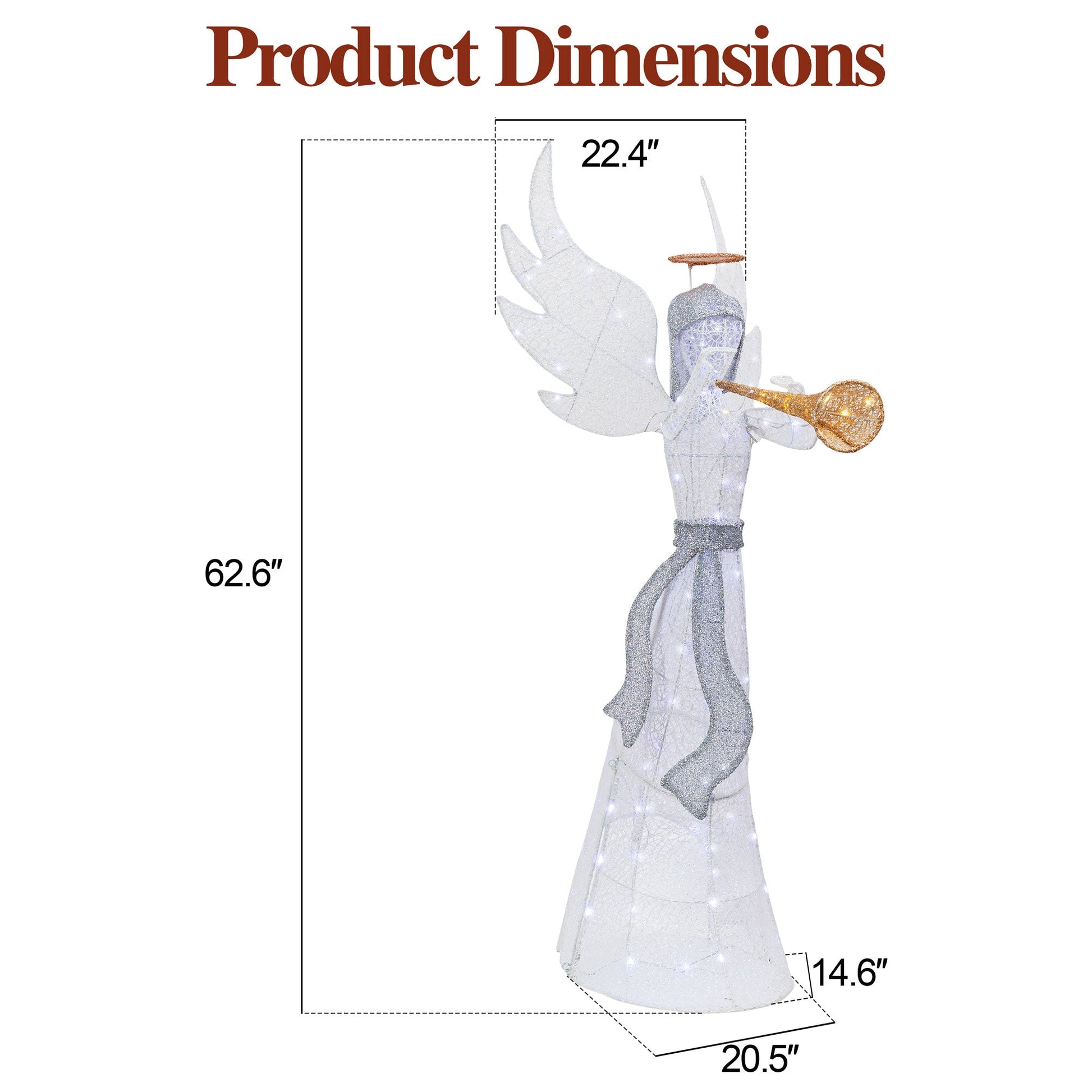 sobaniilowholesale Christmas Standing Angel 3D Extra Large Light Holiday Display Family Set (7729628446896)