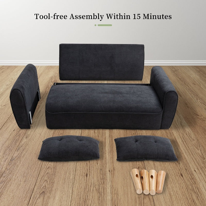 Livingroom sofa set sobaniilowholesale 2-seat 47'' Small Modern Love Seat Sofa#color_black