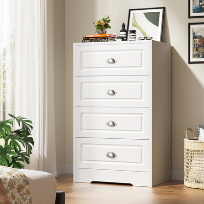 sobaniilowholesale 5 Drawer White Vertical Dresser Modern Storage Cabinet with Handle-Drawer Chest Wood Organizer for Living Room (7504209772720)