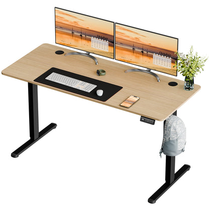 sobaniilowholesale Electric Office Ergonomic Standing Desk 1.2m / 1.4m / 1.6m With Black Metal Table Base (7709669294256)