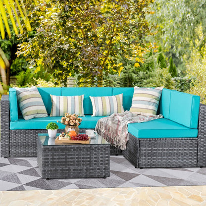 sobaniilowholesale Patio Furniture 5 Pieces Outdoor Sectional Sofas