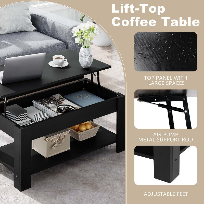 sobaniilowholesale Livingroom Lift Top Coffee Table #color_black