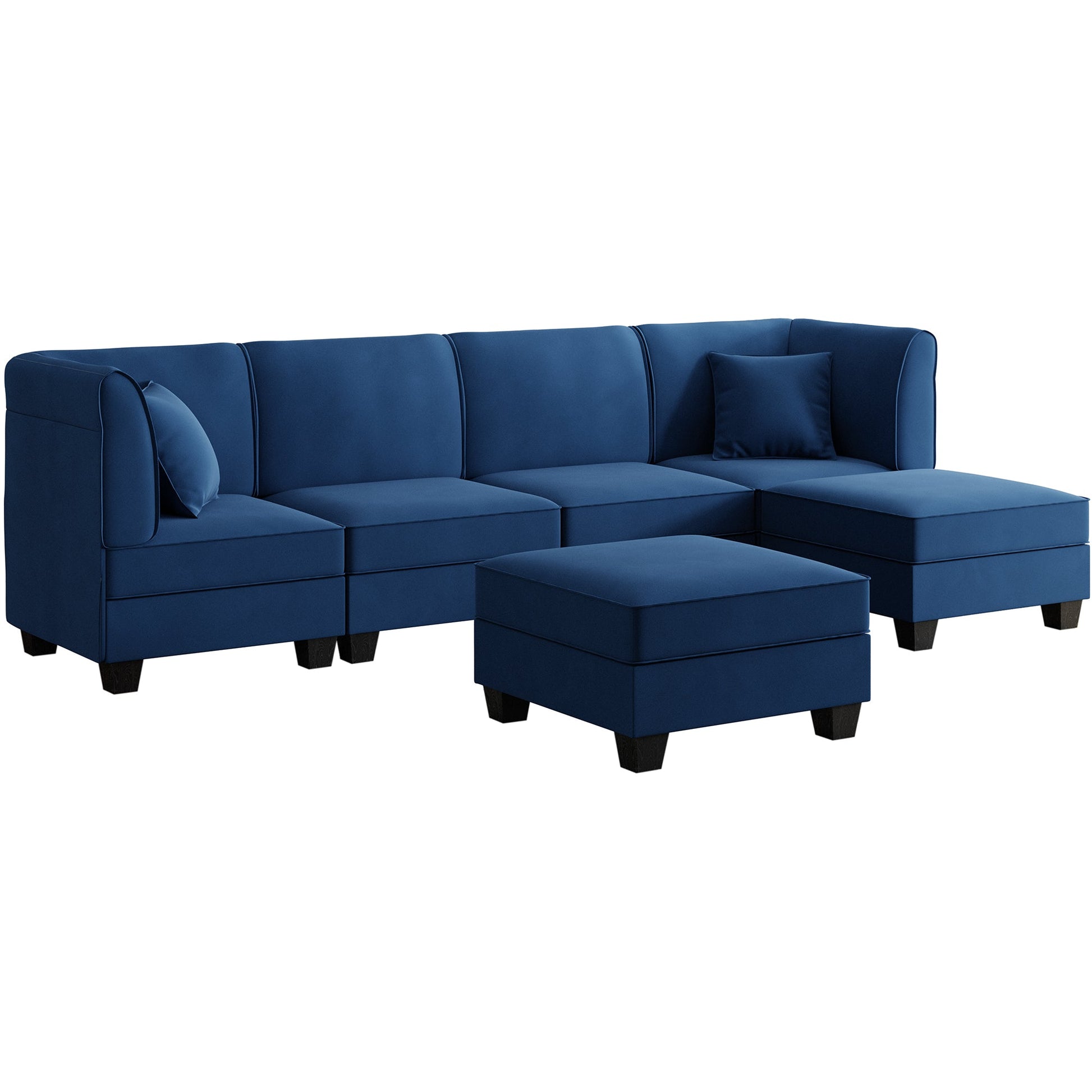 sobaniilowholesale  U-Shape Convertible Sectional Sofa Couch with 6 Seats
#color_dark-blue