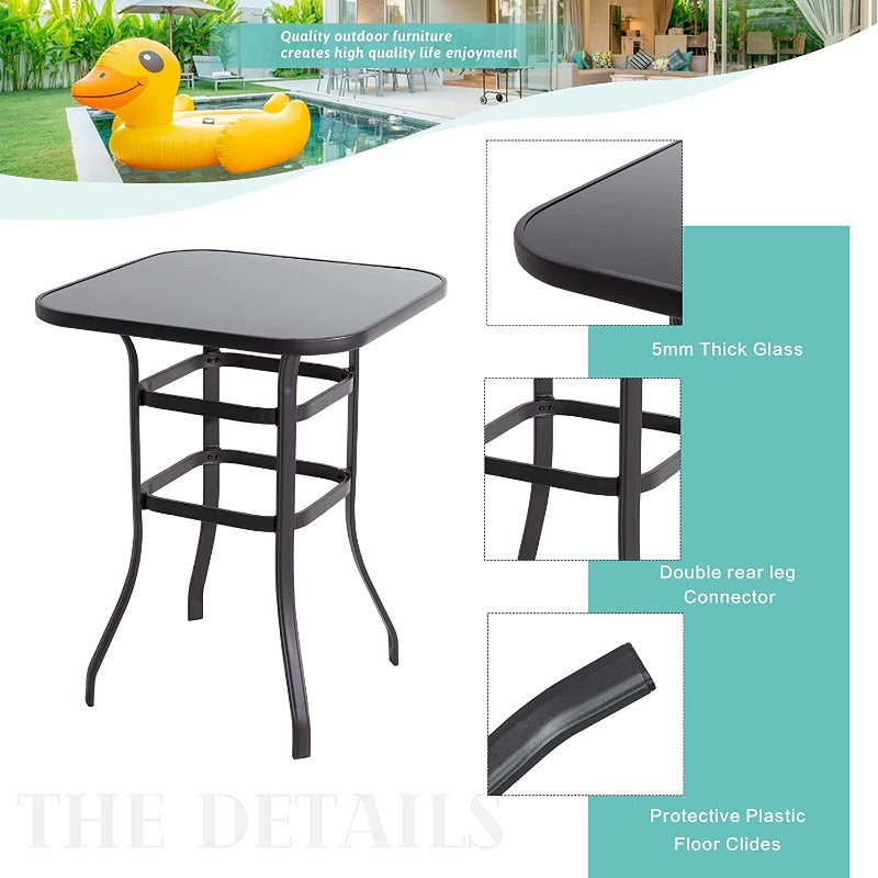 sobaniilowholesale Patio Furniture Outdoor All-Weather Texilene Swivel High Bar Stools Set (7060294140080)