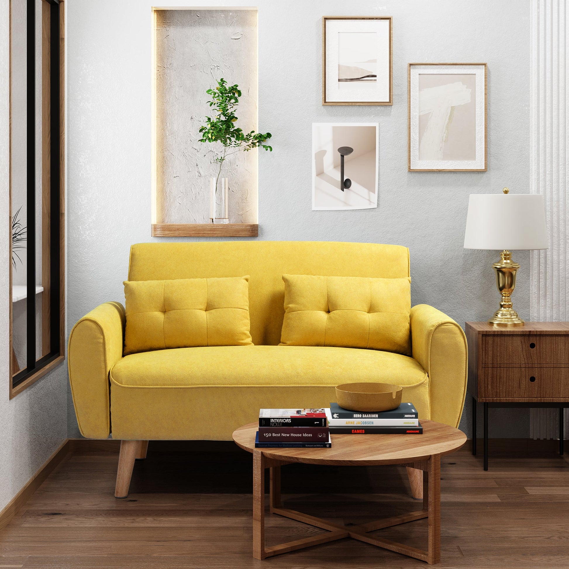 Livingroom sofa set #color_yellow