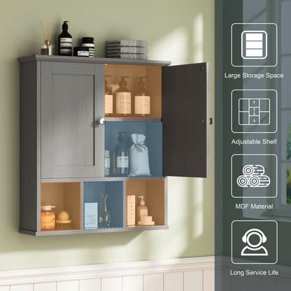 sobaniilowholesale Bathroom Wall Cabinet with 2 Door &Adjustable Shelves