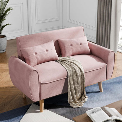 Livingroom sofa set sobaniilowholesale 2-seat 47'' Small Modern Love Seat Sofa  #color_pink