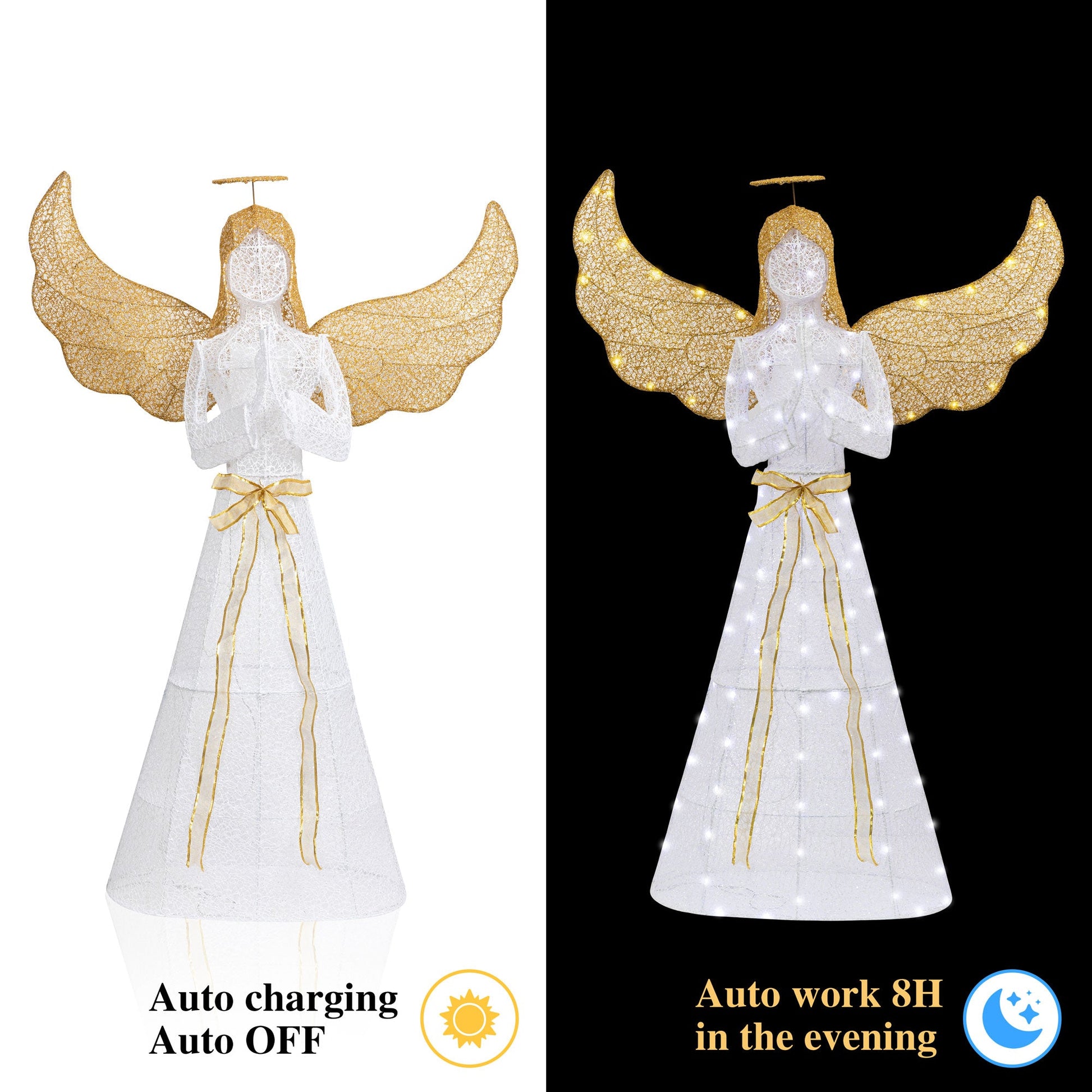 sobaniilowholesale Christmas Standing Angel 3D Extra Large Light Holiday Display Family Set (7729628446896)