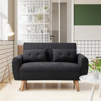 Livingroom sofa set sobaniilowholesale 2-seat 47'' Small Modern Love Seat Sofa#color_black