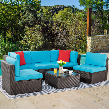 sobaniilowholesale 6 Pieces Outdoor Sectional Sofa Set